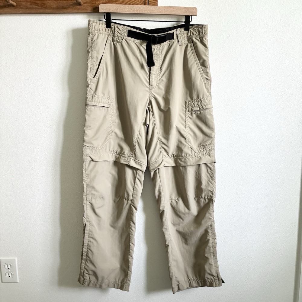 Eddie Bauer Travex Convertible Hiking Cargo Pants Shorts Tan Mens Large 35x30